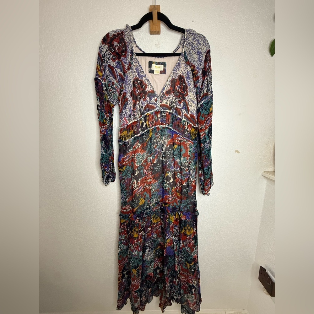 Anthropologie Multicolor Long Sleeve Dress